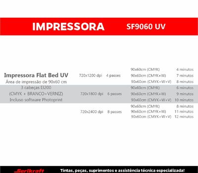 Seriprinter FLATBED 9060